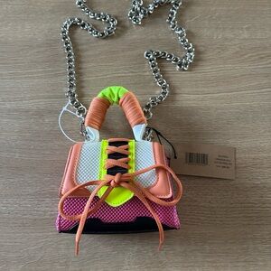 Steve Madden Vibrant Multi-Tone Mini Bag with Chain